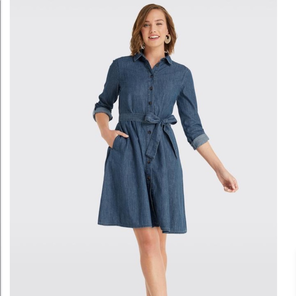 ❤️Draper James chambray shirt dress